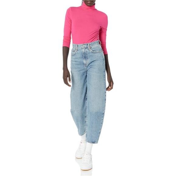 Essentials Women's Slim-Fit Lightweight Long-Sleeve Turtleneck Sweater - Picture 4 of 8